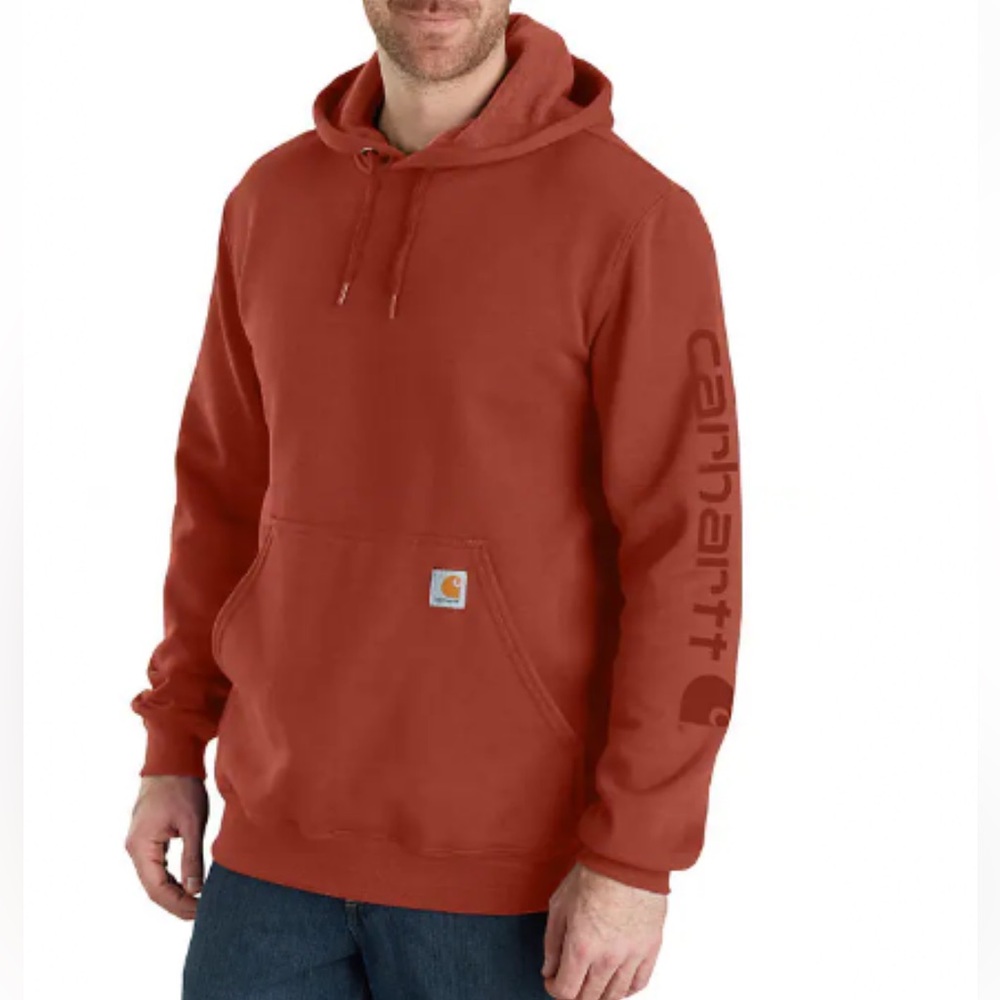 Red Hoodie with Logo Patch